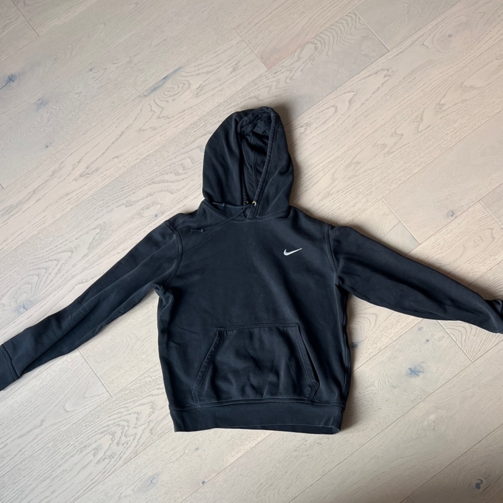 Nike Black Pullover Hoodie with White Swoosh